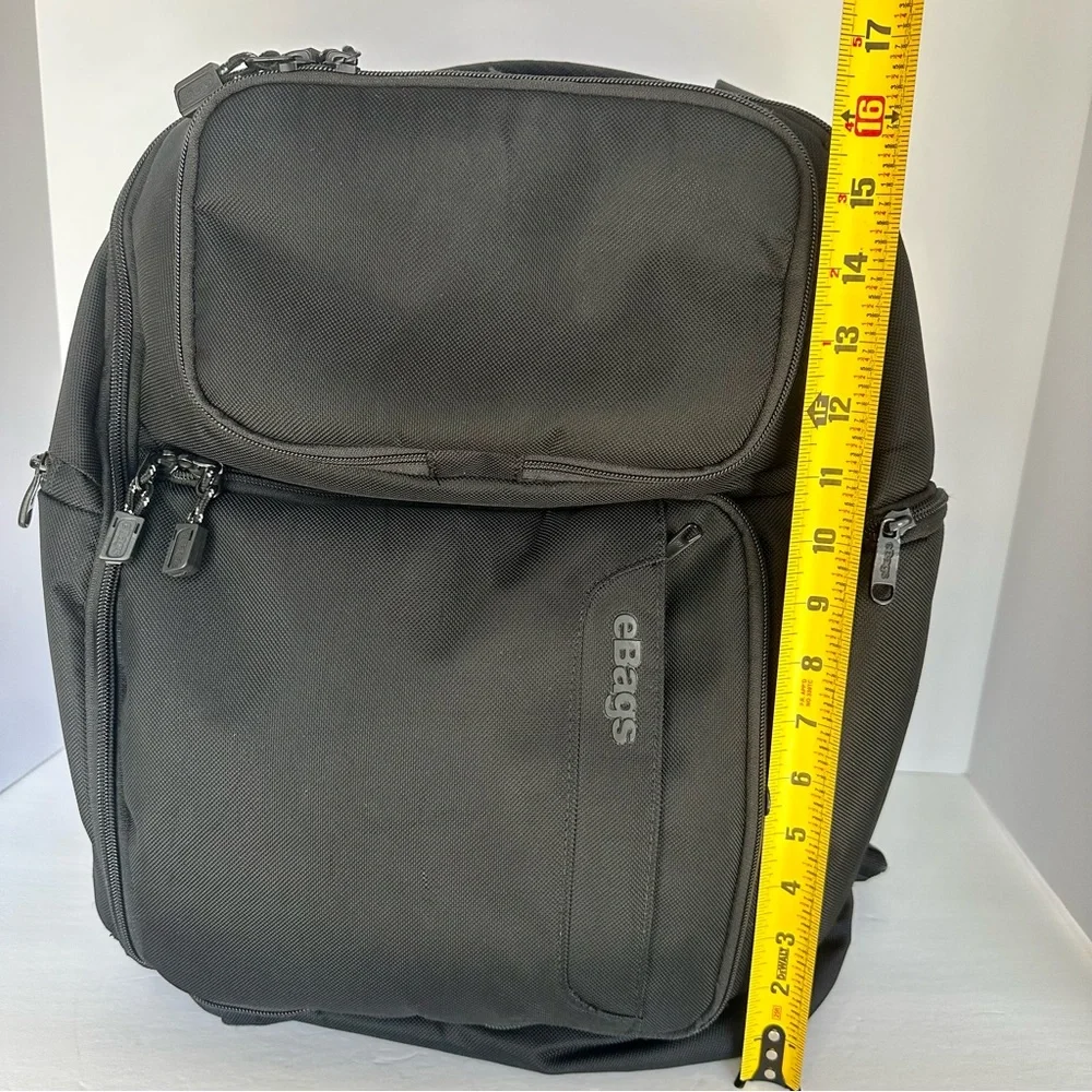 eBags Professional Slim Laptop Backpack Black Travel Work Business Carry On Tech